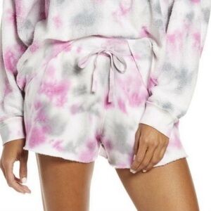 Free People Intimately Pink Gray tie dye Kelly washed lounge shorts M